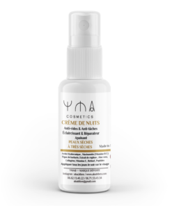Crème de nuit YMA Cosmétique pour peaux sèches à très sèches, anti-rides et anti-taches — flacon pompe 50 ml