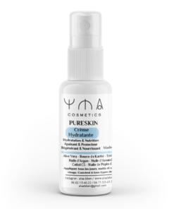 Crème hydratante visage PureSkin YMA Cosmétique, sans parfum, pour peaux normales à sèches et sensibles — flacon pompe 50 ml