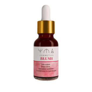 Blush liquide hydratant YMA Cosmétique à l'aloe vera, flacon teinté 30 ml avec pipette