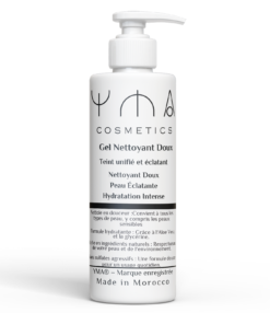 Gel nettoyant doux visage YMA Cosmetics à l'aloe vera, flacon pompe 100 ml