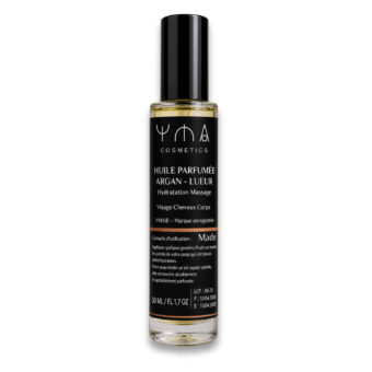 Huile parfumée argan Lueur YMA Cosmetics 50 ml – hydratation massage fruité