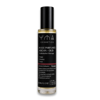 Huile parfumée argan Oud YMA Cosmetics 50 ml – hydratation massage oud