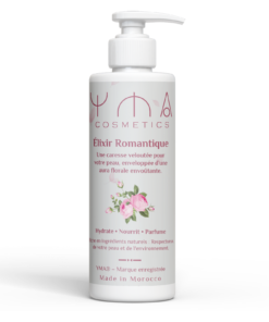Lait corps floral hydratant Élixir Romantique YMA Cosmetics, flacon pompe 100 ml