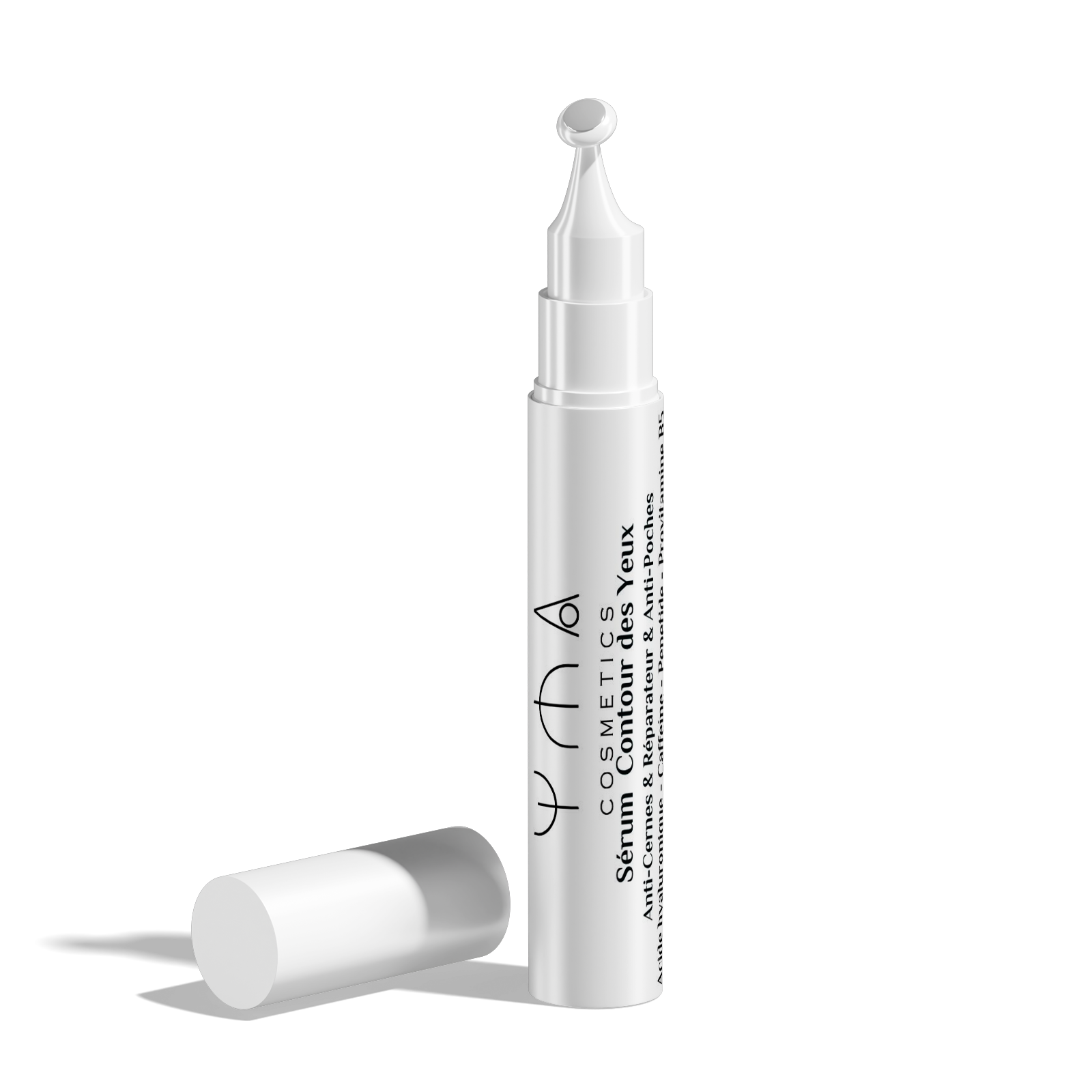 Sérum contour des yeux YMA Cosmétique anti-cernes et anti-poches, roll-on 15 ml à bille métallique